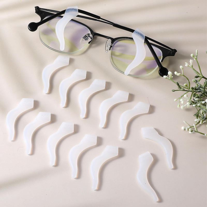 [Australia] - Glasses Ear Hooks Anti-Slip Silicone Glasses Ear Hooks Gjixni 10 Pairs of Glasses Holder Soft Hook Holder Non-Slip Holder Glasses Hanger Comfort Covers Hanger Tips for Sunglasses (Transparent) 