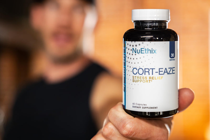 [Australia] - NuEthix Formulations Cort-Eaze - Cortisol Supplement - Health Support Supplement with Ashwagandha, L-Theanine & Rhodiola Rosea - Relaxation and Deep Sleep, 60 Capsules, 30 Servings 