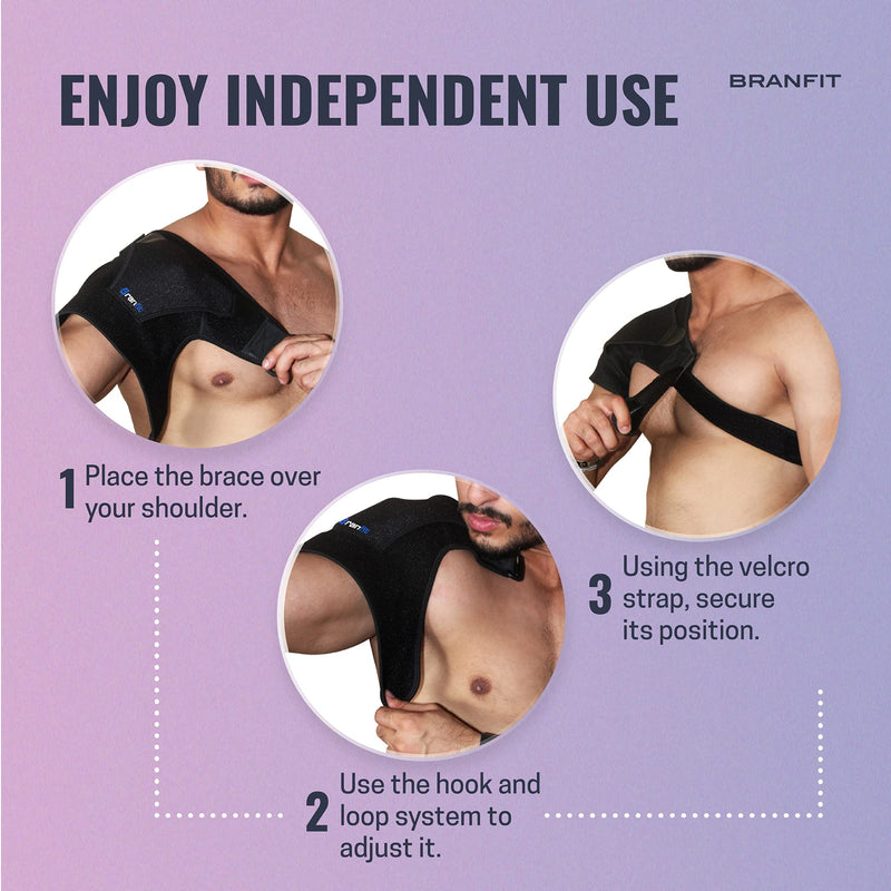 [Australia] - Recovery Shoulder Brace and Arm Sling for Men & Women, Shoulder Compression for Injury Relief and Adjustable Comfort, Right/Left 