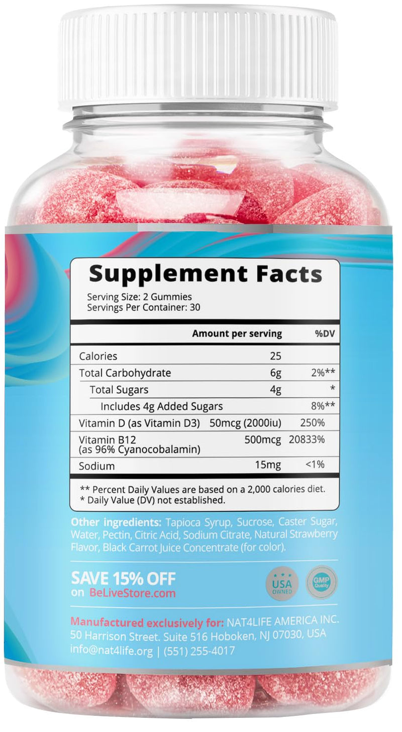 BeLive Biotin and Multivitamin D3 & B12 Bundle for Hair Growth, Healthy Skin & Nails, Enhanced Bone & Muscle Strength, Hearth Health and Energy