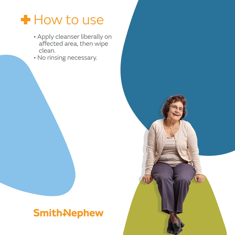 [Australia] - Smith+Nephew SECURA◊ Total Body Foam Cleanser, Foaming Waterless Body Cleanser, No- Rinse Skin Cleanser with Pump Dispenser, 8.5 Ounces 
