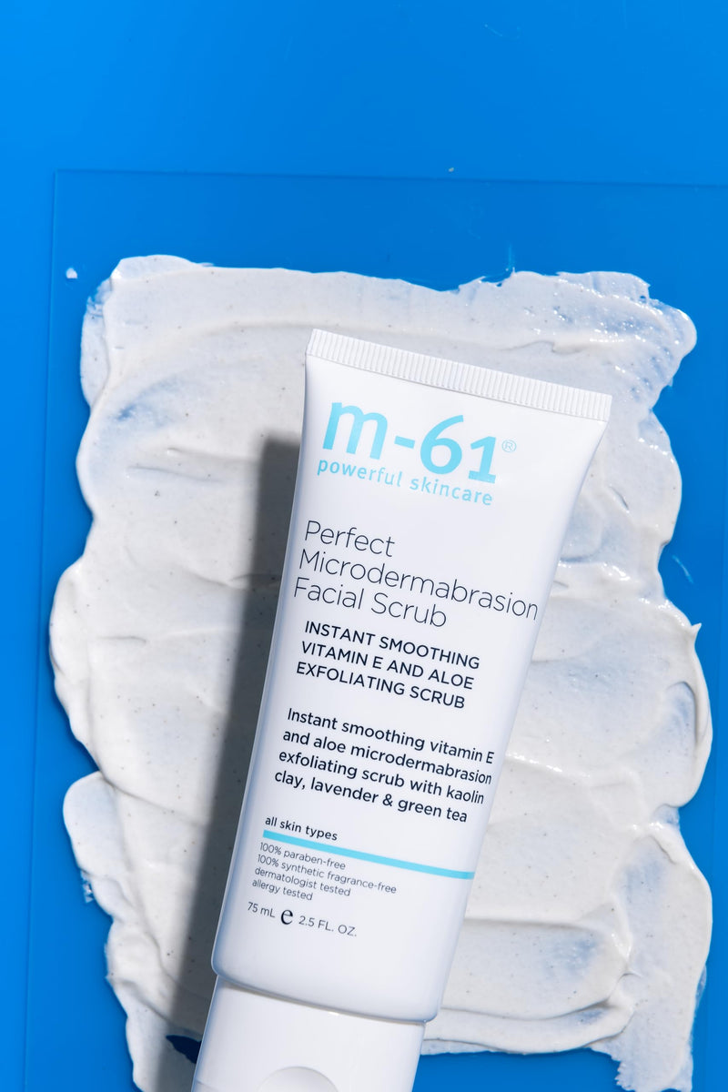 m-61 Perfect Microdermabrasion Facial Scrub, 2.5 Fl Oz | Smoothing & Exfoliating, Vitamin E, Kaolin Clay, Aloe, For All Skin Types, Derm & Allergy Tested, Made in USA