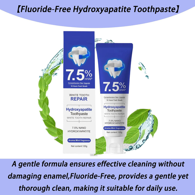 [Australia] - Beamach Hydroxyapatite Toothpaste, Nano Hydroxyapatite Toothpaste for Enamel Protection and Tooth Strengthening, Fluoride-Free Formula, Gentle Mint, Fresh Breath 