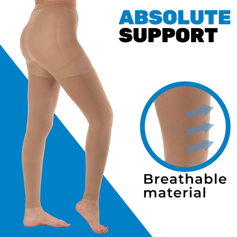 [Australia] - Absolute Support - compression underwear leggings for women up to 7XL 20-30mmHg - A717 Large Beige 