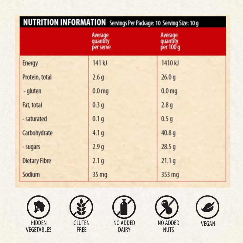 [Australia] - Vegetable Powder for Kids Veggie Boost Probiotics fibers Super Greens Pea Protein Nutritious Supplement Savoury Flavored 3.52oz (100g) 3.53 Ounce (Pack of 1) 