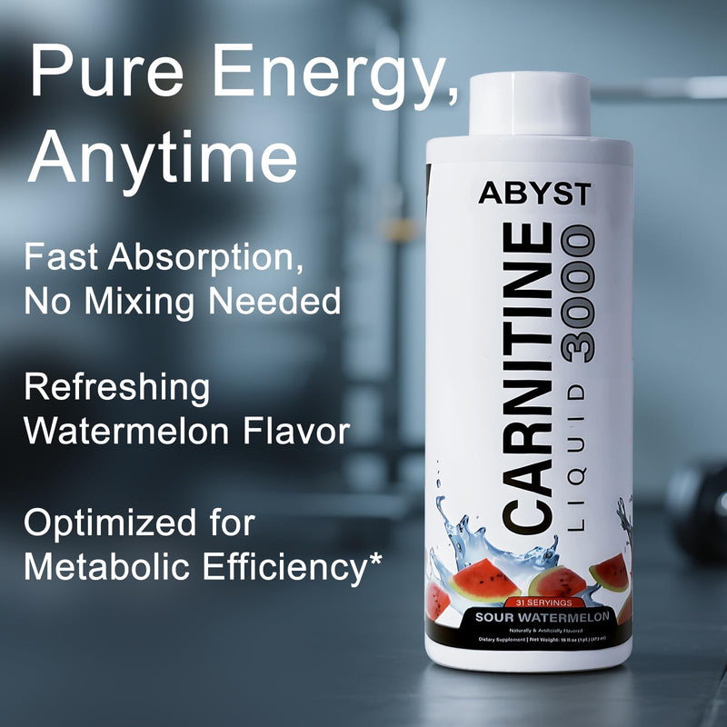 [Australia] - Liquid Carnitine 3000mg ‚Äì Energy & Metabolism Support with Acetyl L-Carnitine ‚Äì Watermelon Flavor ‚Äì 31 Servings 
