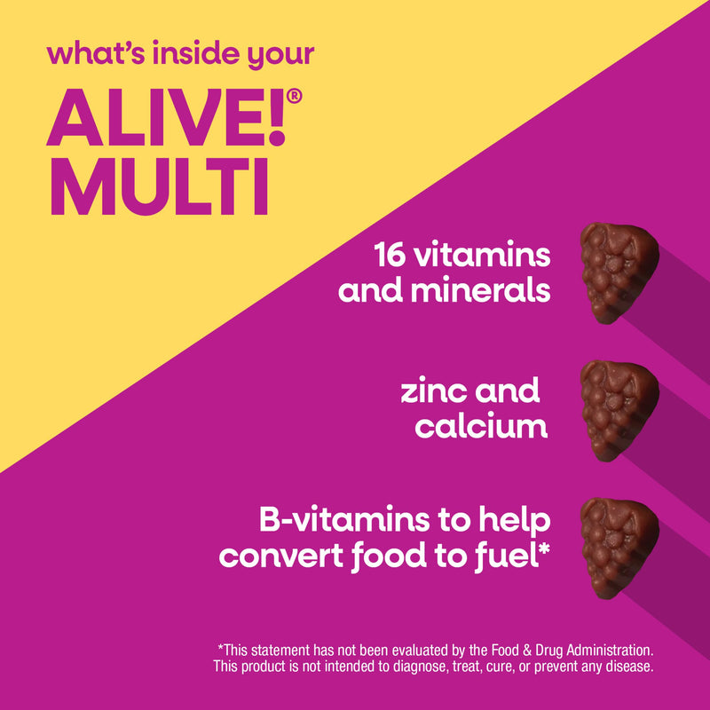 Nature's Way Alive! Women’s Multivitamin Gummy, Vitamins A, C, D3, E, 130ct | Berry Flavored, Daily Chewable Multivitamins for Women, B-Vitamins, Supports Immune, Heart, & Muscle Function* 130 Count (Pack of 1)