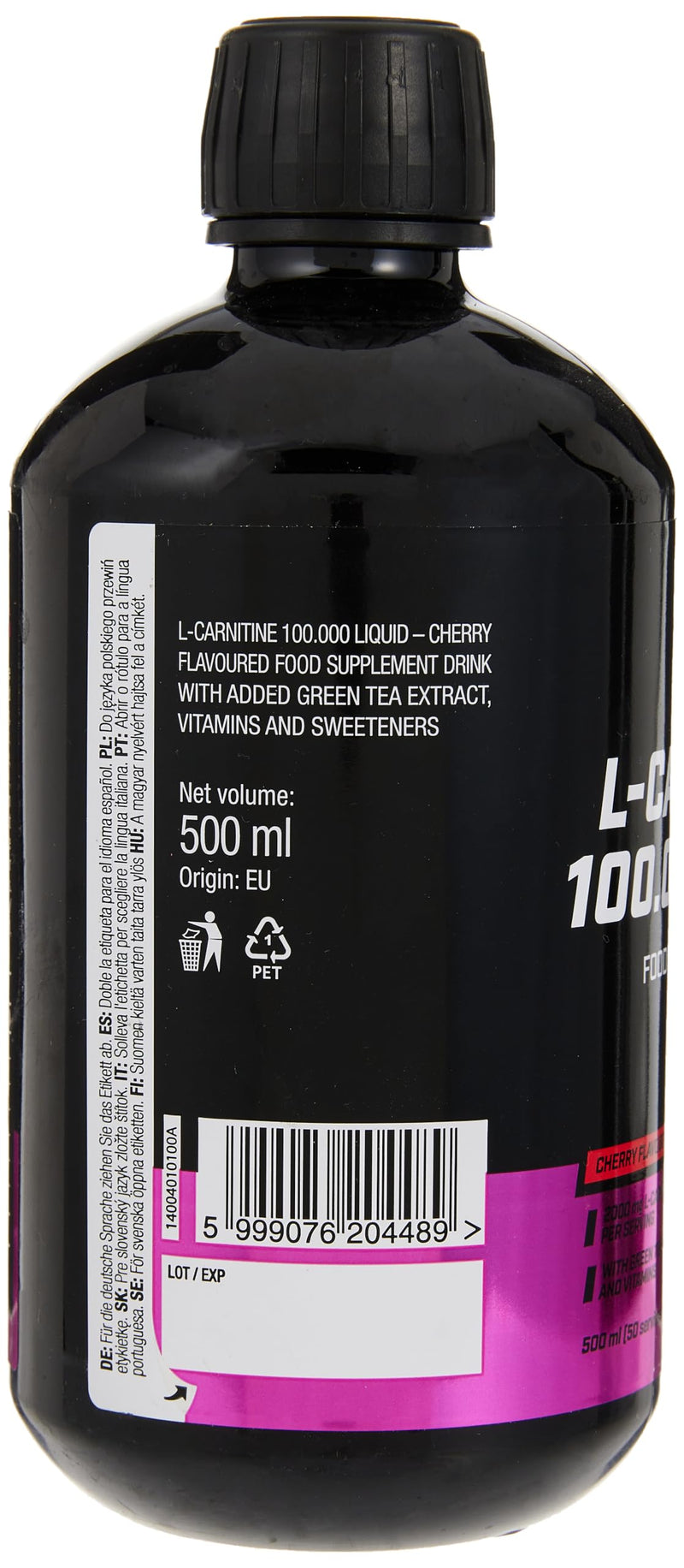 [Australia] - BioTechUSA L-Carnitine 100,000 | 2,000mg L-Carnitine | Sugar, lactose, gluten free, 500ml, cherry 