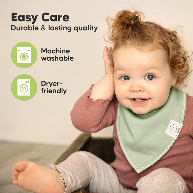 [Australia] - 8-Pack Organic Baby Bandana Drool Bibs for Girls - Super Absorbent Baby Bibs for Baby Girls, Baby Boys, Soft Cotton Bandana Bibs, Baby Drool Bib, Teething Bibs for Infant, Toddler(Muted Pastel) Muted Pastel 