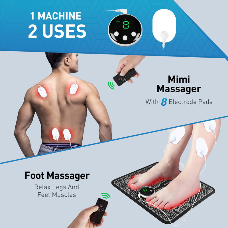 [Australia] - TENS & PMS,Transcutaneous Electronic Nerve Stimulator, EMS Foot Massage for Muscle Relaxation, LCD Display Screen 2X-Large 