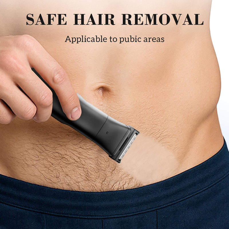 [Australia] - Manscape 3-in-1 Body Hair Trimmer for Men, Double-Sided Intimate Razor & Ball Trimmer in Pubic/Groin, Waterproof Body Shaver Grooming Kit with LED Display Travel Lock, Gifts for Him Dad 