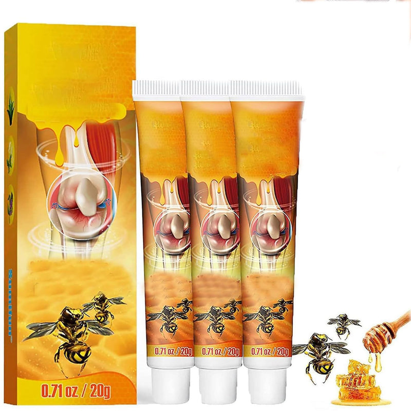 3PCS Beevenom New Zealand Bee Venom Professional Gel,Bee Venom Cream New Zealand,Propolis Professional Gel Joint Cream of Neck,Knee,Shoulder,Waist,Leg