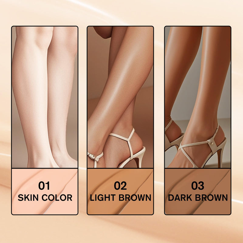 [Australia] - Leg Makeup Waterproof with Brush, No Transfer Body Makeup for Legs Full Coverage Waterproof Concealer, Scar & Tattoo Cover Up for All Skin Tones, Long Lasting Makeup (#02) #02 