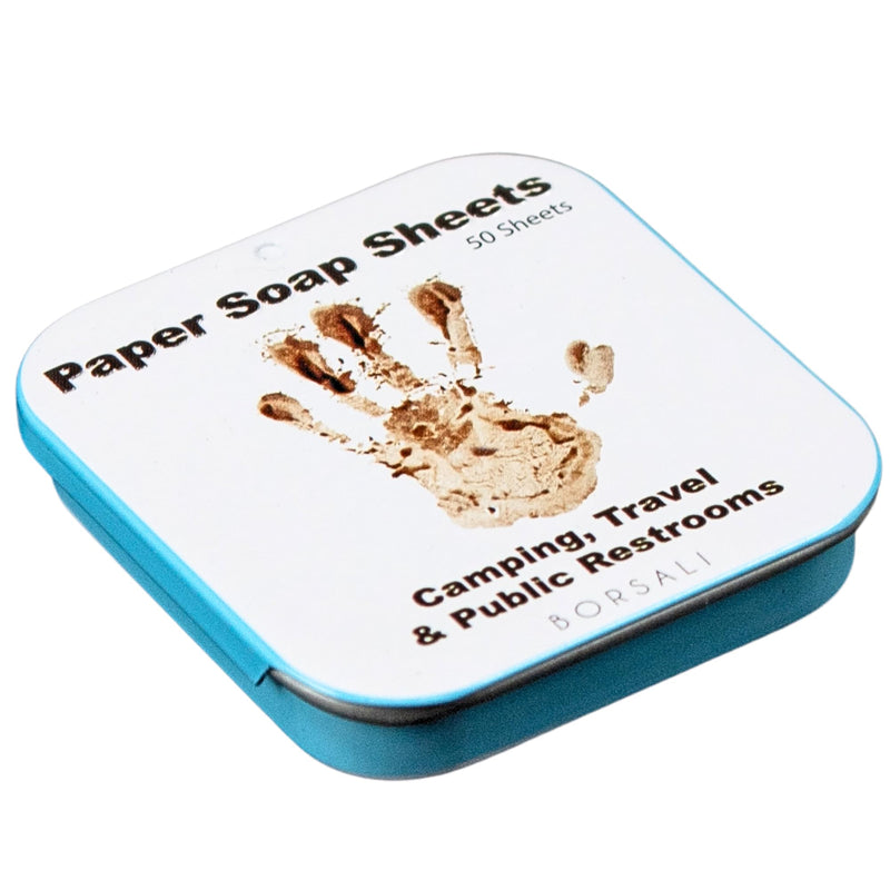 Light Blue TSA Quart Size Bag Approved for Carry On Travel with Brown Small Crossbody Bag for Women and Paper Soap Sheets 1 Case with 50 Sheets To Go