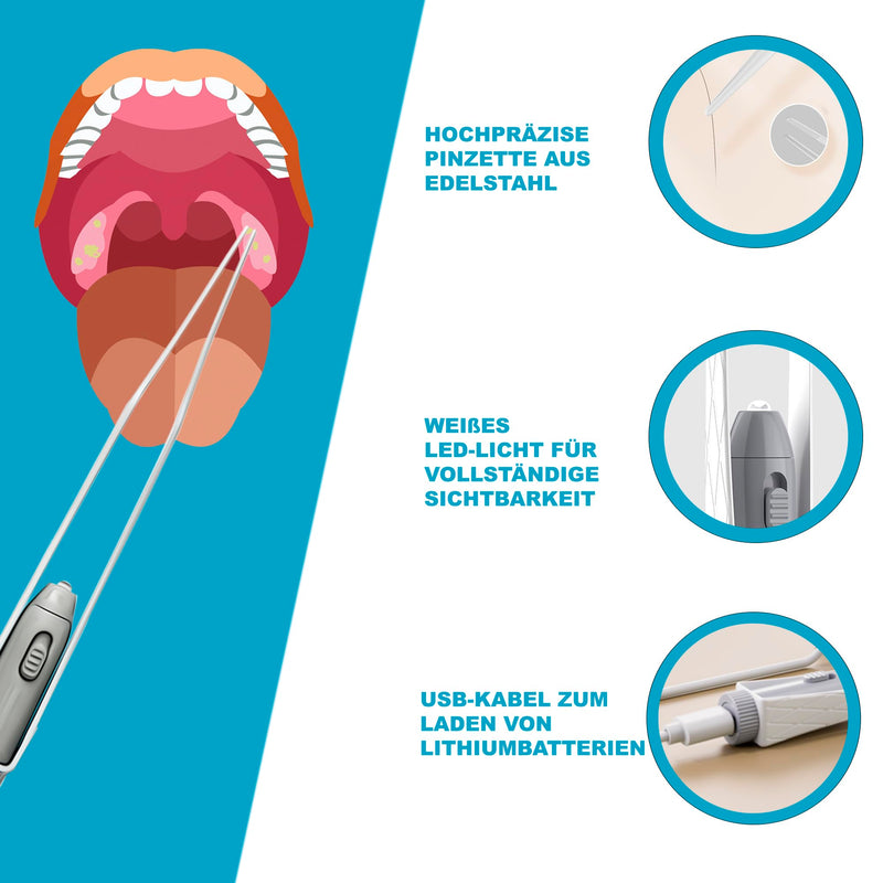 [Australia] - La River Kit Tonsil Stone Remover Tonsil Stones Removal Tonsil Stone With LED Light 