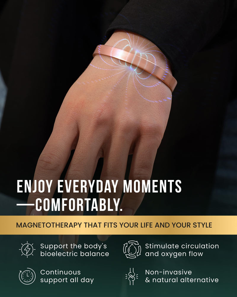 [Australia] - MagnetRX¬Æ Magnetic Copper Bracelet for Men & Women ‚Äì Pure Copper Mens Bracelet or Cuff Bangle (Medium) Medium (Pack of 1) 