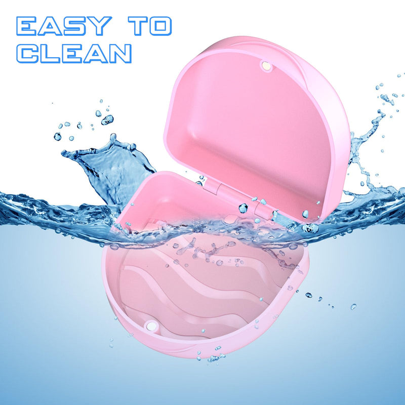 [Australia] - Orthodontic Mouthguard Case Dental Retainer Case-Pink Pink 
