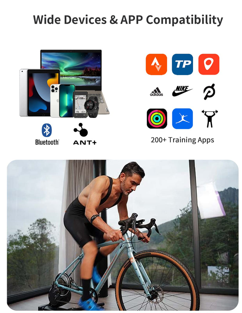 [Australia] - iGPSPORT Heart Rate Monitor Armband HR70, Bluetooth 5.0 ANT+ arm Heart Rate Monitor, 65H Battery Life and HR Zone LED Indicator (Black) 