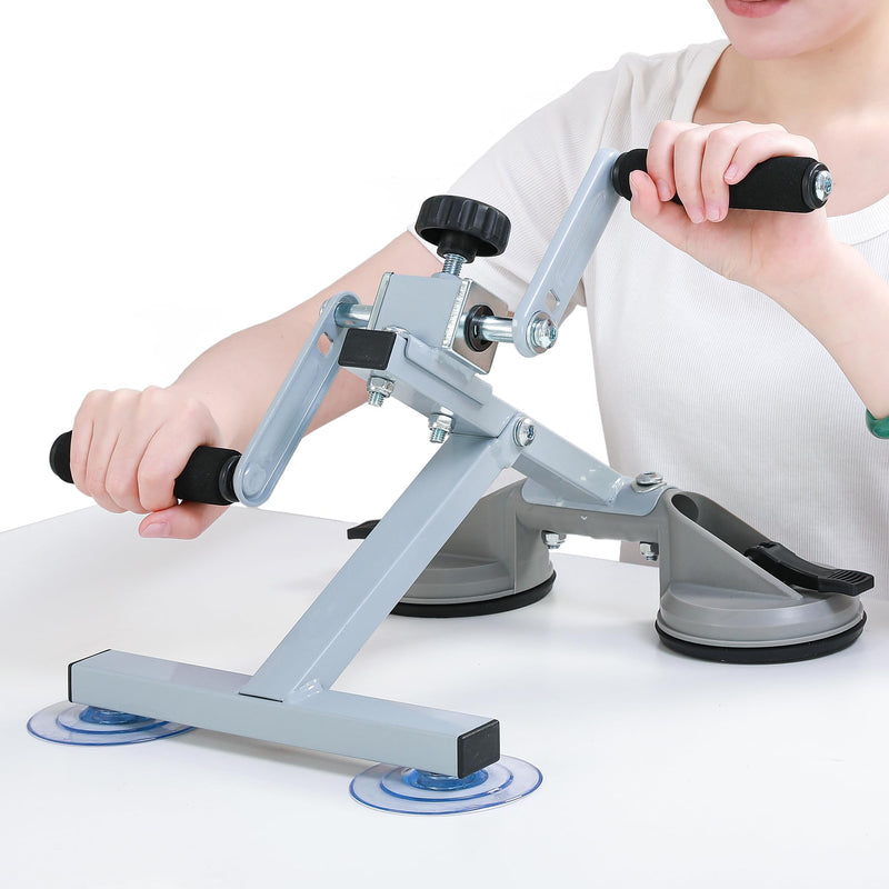 [Australia] - Arm Bike for Physical Therapy, Multifunction Rehabilitation Exerciser for Arm and Shoulder, Stroke Rehab Equipment, Portable Indoor Arm Cycle for Seniors, Adjustable Resistance, Anti-Slip 