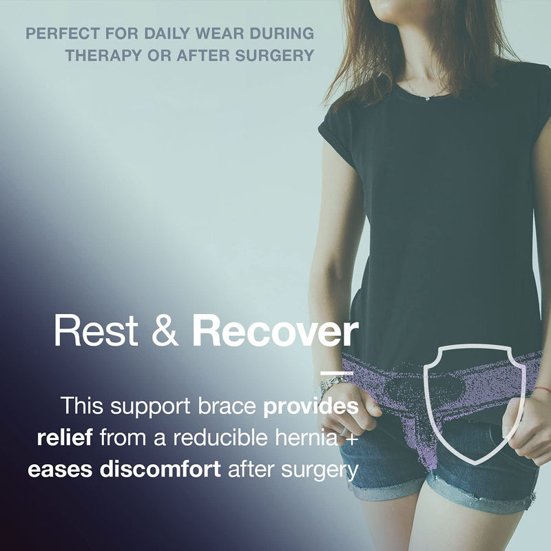 Armor Adult Universal Single Side Inguinal Hernia Support Brace for Relief of Abdominal Pain and Pressure, Pre and Post Surgery for Men and Women (Right) Right