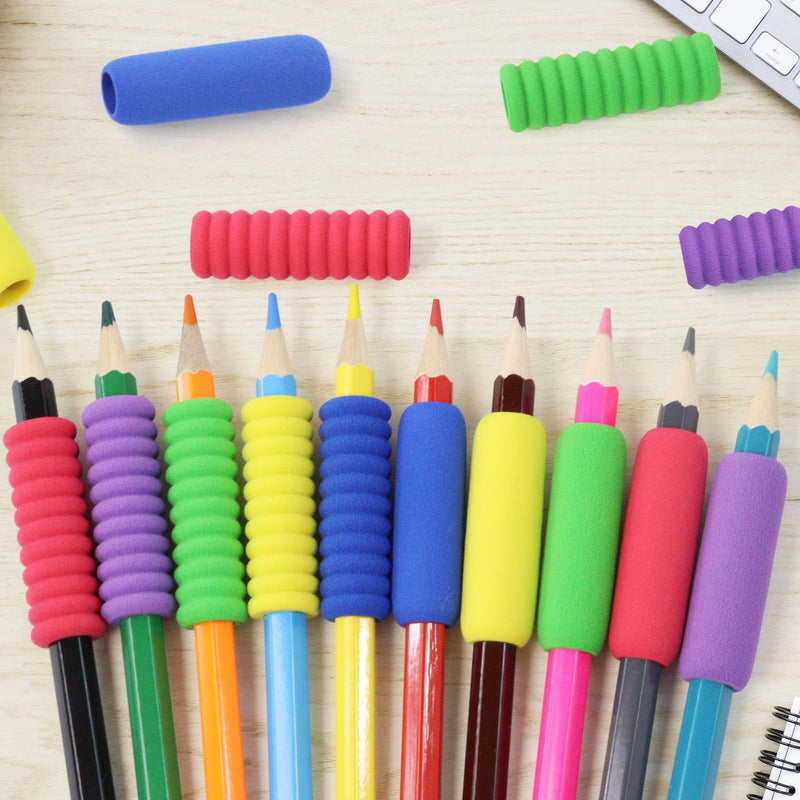 [Australia] - Pencil Grip Soft Foam Pencil Grips for Handwriting 1.5 Inch Comfort Pencil Holder for Writing Aid 5 Color (15 Pcs Classics) 15 Pcs Classics 
