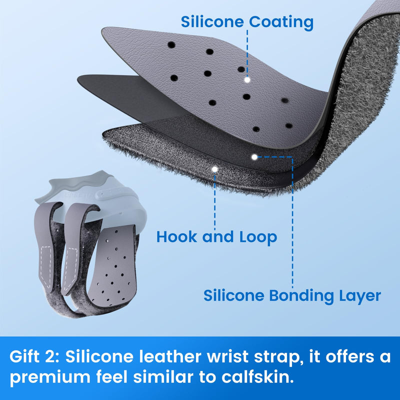 [Australia] - Velpeau CMC Thumb Brace for Arthritis Pain and Support, with High Elasticity and Anti Slip Wrist Strap, Comfortable Thumb Splint Stabilizer for Osteoarthritis for Women and Men (Grey, Right Hand, M) Medium Grey-Right Hand 