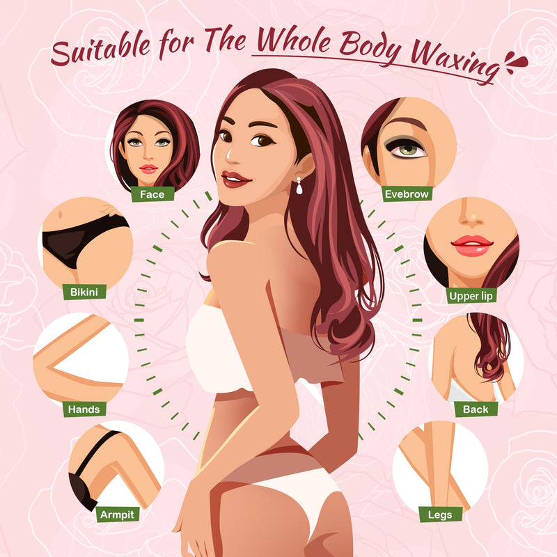 [Australia] - Ajoura Wax Beads for Hair Removal, 1lb Pink Rose Hard Wax for Coarse Hair, Perfect for Brazilian, Bikini, Eyebrow, Legs, Facial, and Full Body Waxing, At-Home Wax Refill for Women and Men Pink Wax 