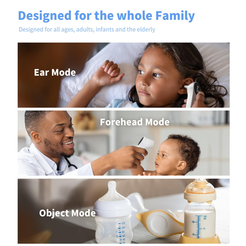 [Australia] - Boncare Ear and Forehead Thermometer, 2X Accuracy Infrared Digital Thermometer for Adults and Kids, 1 Second Reading, No Touch Baby with Fever Alarm 