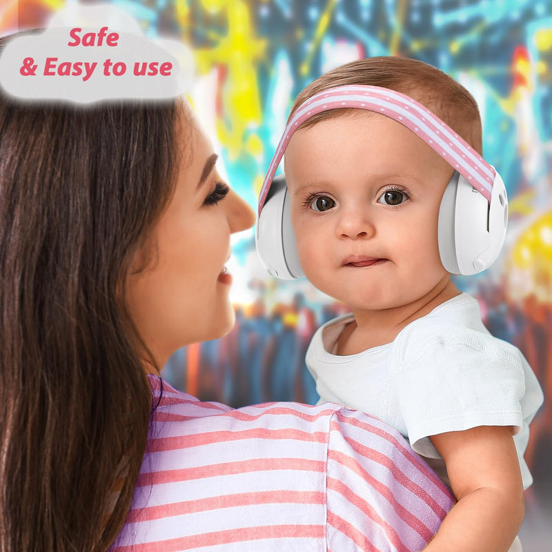 [Australia] - Baby Ear Protection, Noise Cancelling Headphones for Babies and Toddlers Up to 36 Months Pink 