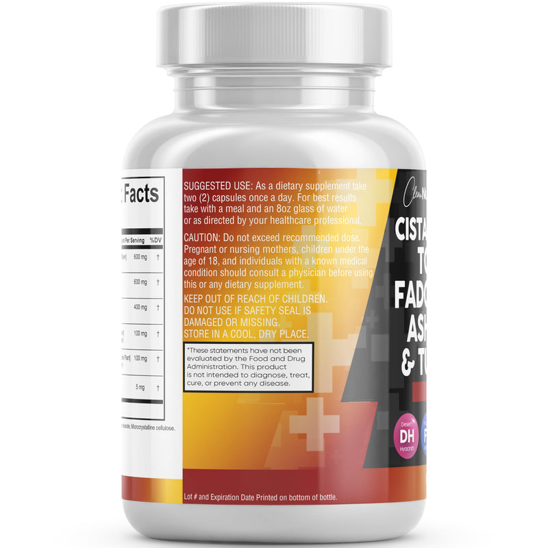 [Australia] - Clean Nutra Cistanche Tribulosa 6000mg Fadogia Agrestis 600mg Tongkat Ali 400mg Turkesterone Pills 2000mg Ashwagandha Extract 3000mg Capsules Supplement for Men - 60 Count 