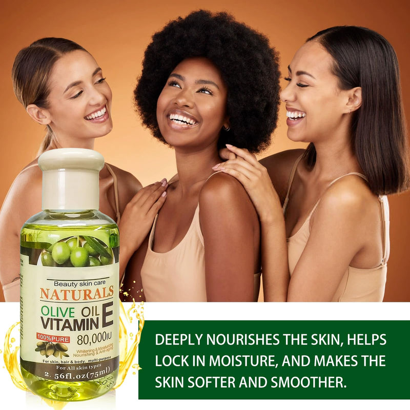 ARCHIDATE Olive Oil with Vitamin E for Face, Reduce the Look of Wrinkles & Fine Lines, Promotes Supple-Looking Skin, Organic Cold Pressed Olive Oil for Lasting Moisture, Moisturizer for Skin, Hair