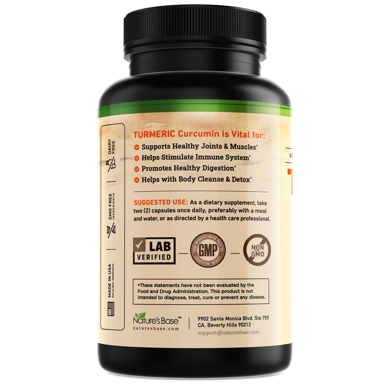 [Australia] - Turmeric Curcumin Supplement with Ginger & Apple Cider Vinegar (240 Count) - BioPerine Black Pepper, Tumeric & Ginger - 95% Curcuminoids & Joint Supplement - Antioxidant Tumeric Supplements Capsules 240 Count (Pack of 1) 