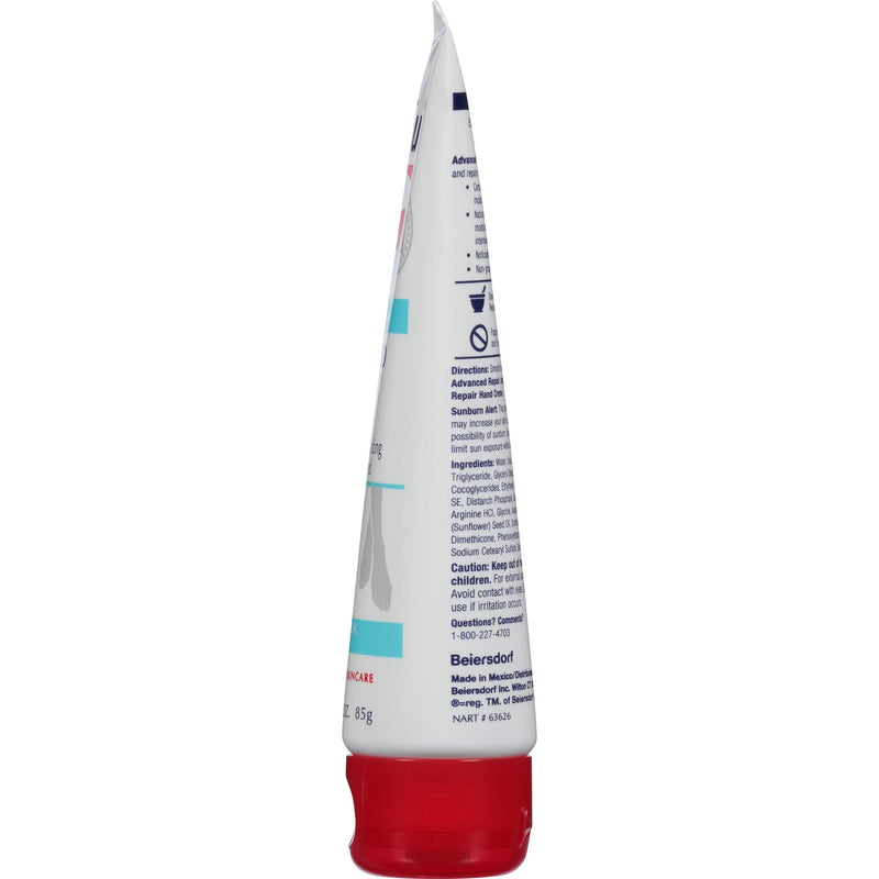 [Australia] - Eucerin Advanced Repair Foot Cream for Dry Feet and Heels, Repairs Very Dry, Rough Skin, Fragrance Free, Non Greasy, Fast Absorbing, Travel Size Lotion, 3 Oz Tube, Pack of 3 