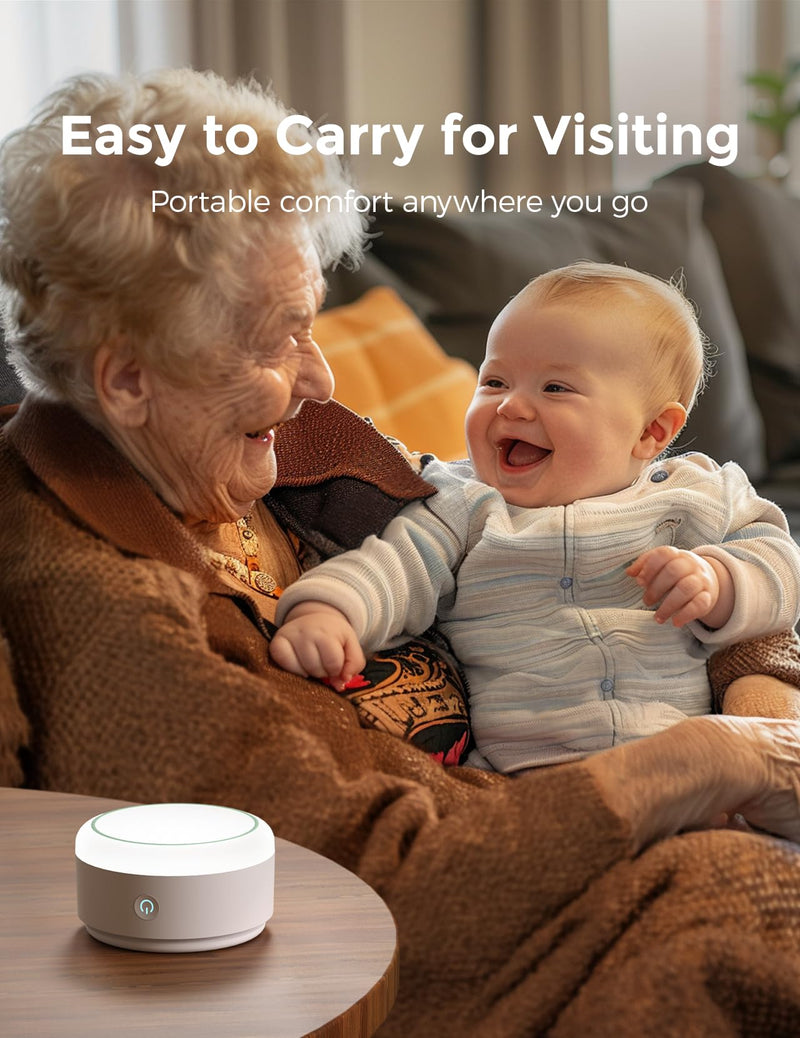 [Australia] - Momcozy Sound Machine for Baby-20 Soothing Sounds & Touch Light Portable White Noise for Kids & Adults for Sleeping Timer and Memory | Ideal Travel Companion & Nursery Must-Have & Outing Cold Light 
