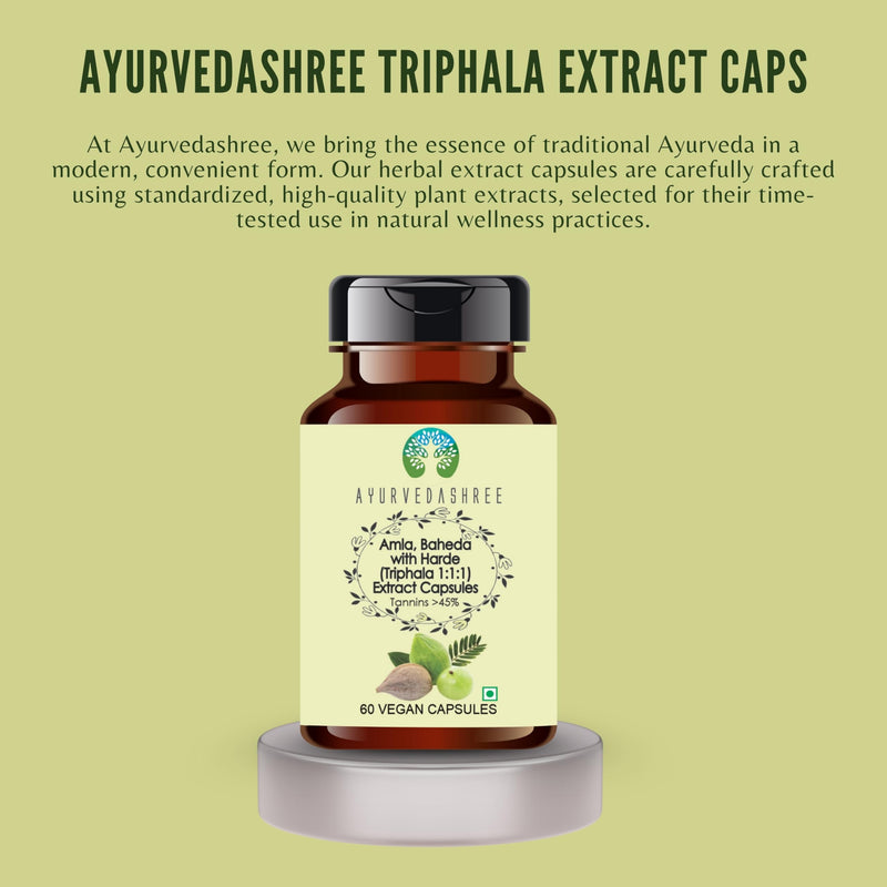 [Australia] - Triphala Extract 500mg - 60 Vegetarian Capsules | Amla, Baheda & Harad Extract | | All Natural | 100% Vegan | Gluten-Free | GMP Certified. Triphala 60 Count (Pack of 1) 