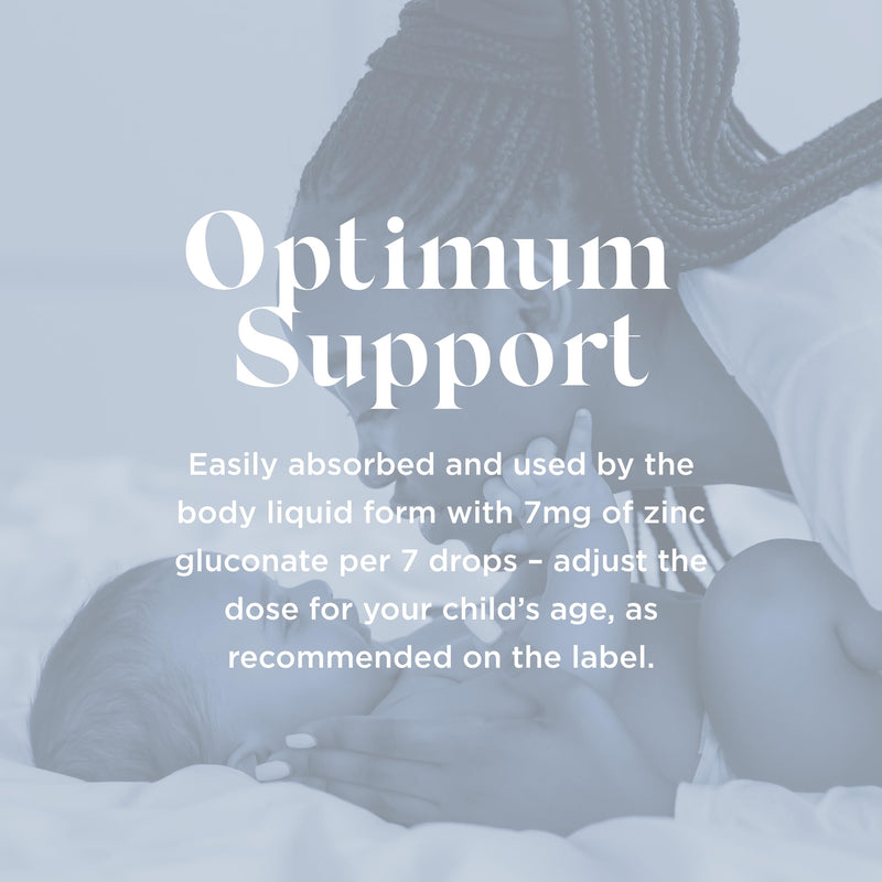 BioCare Children’s Liquid Zinc - Easy-Absorb Zinc Gluconate for Children - for Immunity, Bones, Growth & Cognitive Support - Blackcurrent Flavour - 30ml