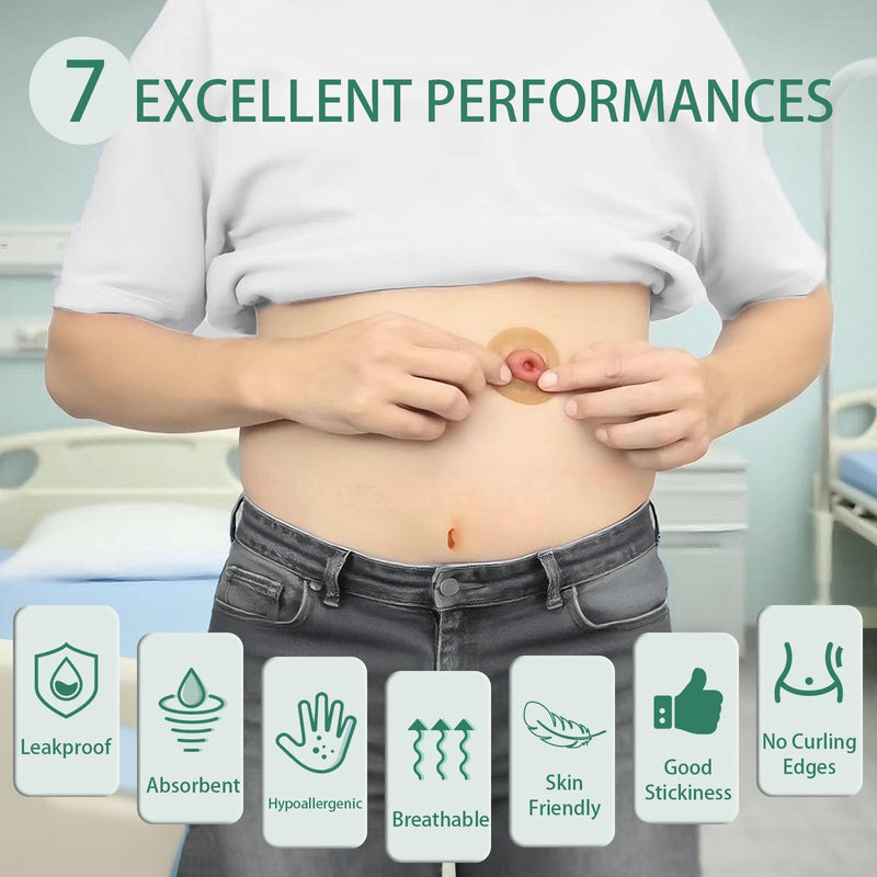 [Australia] - 30Pcs Ostomy Barrier Rings, 2mm Thickness Hydrocolloid Tape Cohesive Seals, Elastic Moldable Skin Extender, Ostomy Supplies for Colostomy, Ileostomy & Urostomy Bags 