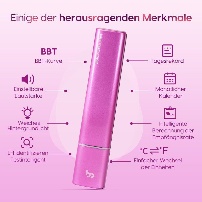 [Australia] - Basal Temperature Thermometer Fertility Thermometer for Fertility and Ovulation Tracking (Purple) Purple 