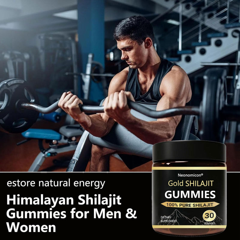 [Australia] - Shilajit Gummies for Men, Pure Himalayan Shilajit, 85+ Trace Minerals & Fulvic Acid, No Added Sugar Non-GMO, Energy Boost & Immune Support, 30 Gummies 