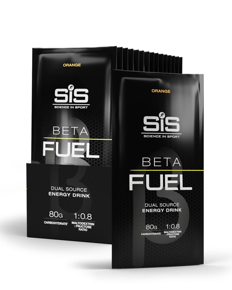[Australia] - Science in Sport BETA Fuel 80 Energy Drink Powder 15 x 82g Orange - Isotonic drink powder with 80g carbohydrates, ideal energy supplier for endurance athletes 