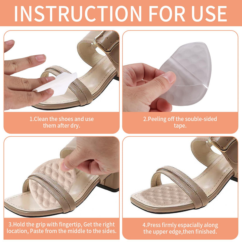 [Australia] - 3 pairs of ball of foot pads forefoot pads for women, foot pads, gel shoe insoles, forefoot gel pads forefoot, reusable ball of the foot pad insoles for high heels shoe pads heel protection 