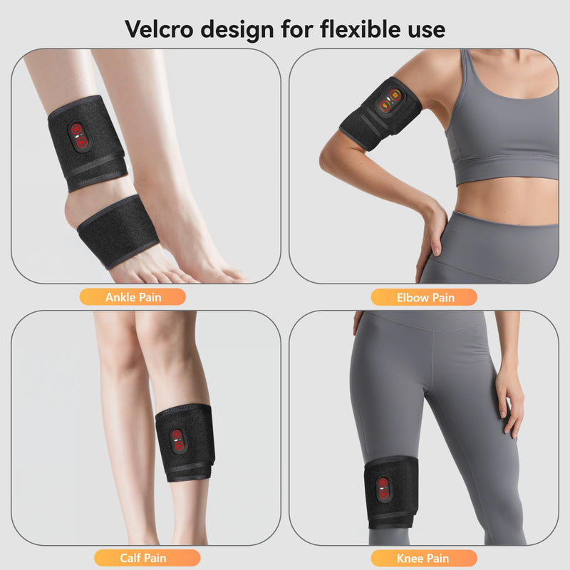 [Australia] - Yabuu Cordless Wrist Hand Heating Pad Massage for Carpal Tunnel With 3000mAh Battery,Hand Arthritis,Wrist Pain Relief,Heat Wrap Pad,Vibration and Adjustable Heat Settings Hot Therapy Gifts for Mom/Dad Wireless 