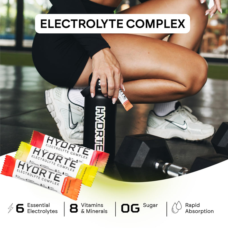Electrolyte Complex – Multi-Flavour Electrolytes Sachets Variety Pack, Sugar Free Electrolytes Powder with Sodium, Potassium & Magnesium – Hydration Sachets for Daily Wellness, 30 Sachets