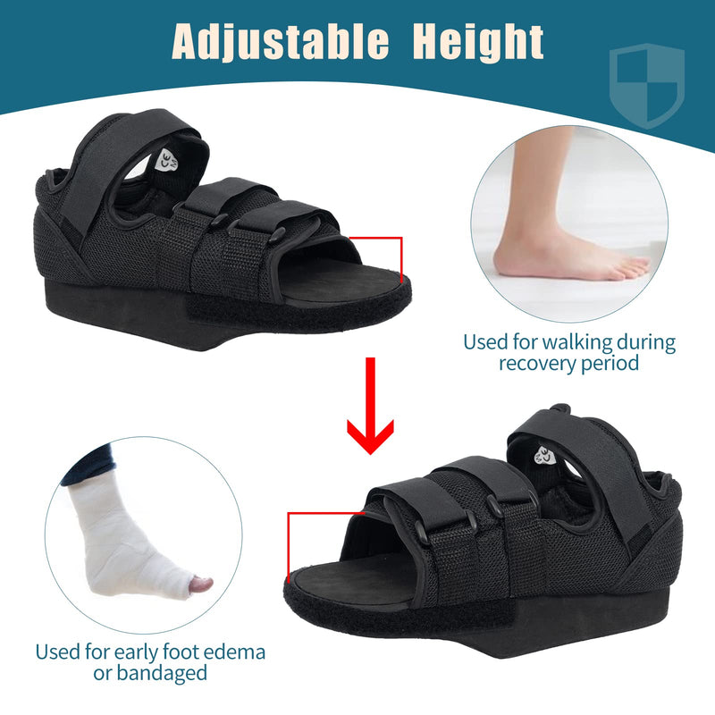 [Australia] - GHORTHOUD Postoperative Shoes for Broken Toe Forefoot Off Loading Closed Toe Medical Walking Boot Orthopedic Foot Brace for Post Bunion Hammertoe Surgery (M) M 