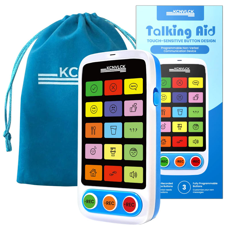 [Australia] - AAC Device for Autism - Non Verbal Communication Tools with Touch-Sensitive Buttons, Special Needs Speech Therapy Talking Aids for Kids and Adults, 5-Level Volume Programmable 