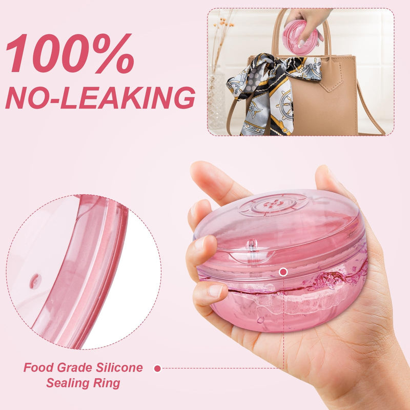 Retainer Cleaner Case,Double Layer No-Leak Denture Cup for Soaking Dentures, Denture Bath for Aligner,Retainers,Mouth Guard,Night Guard (Pink) Pink