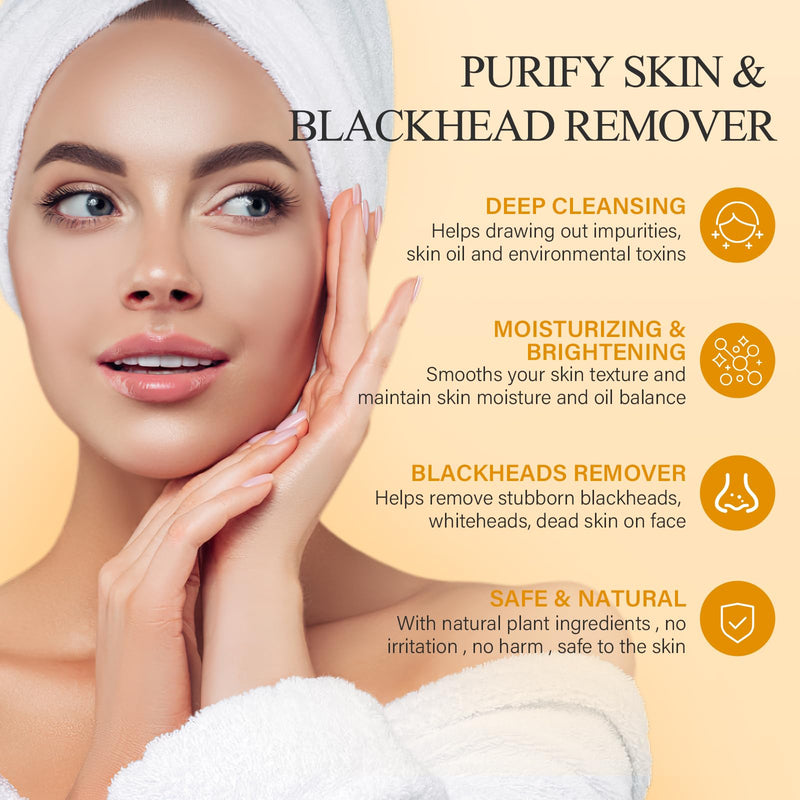 SHVYOG Vitamin C Peel Off Face Mask, Peel Off Mask with Turmeric, Blackhead Remover & Deep Cleansing Face Peel Mask, Vitamin C Exfoliating Face Mask for Blackheads, Large Pores, Dirts, Oil VC 5.29 Fl Oz (Pack of 1)