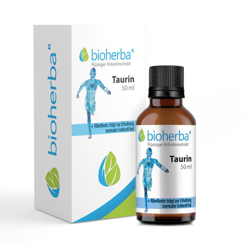 [Australia] - Taurine tincture - 140mg high dose daily portion 50ml drops of pure taurine - amino acid with vitamin B2 - supports vision and cardiovascular system, vegan, eye-friendly, PZN 18217970 BIOHERBA 1 piece 