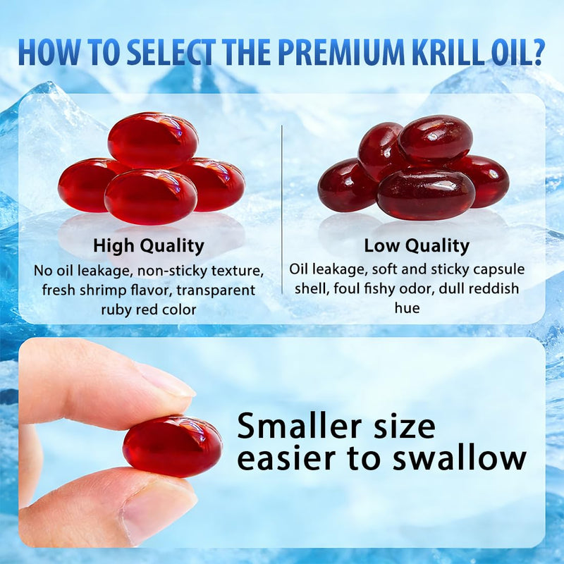 NYO3 Krill Oil Omega 3 Supplement 1000mg 60 Softgels EPA & DHA, Pure Antarctic Krill Oil with Astaxanthin and 56% Phospholipids Third Party Tested 60 count (Pack of 1)