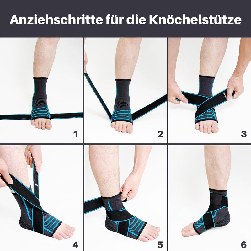 [Australia] - PUTUO ankle bandage ankle bandage for plantar fasciitis: ankle bandage for heel spurs neuropathy orthopedic sports - ankle bandage for women men black blue 39-42 1 piece 